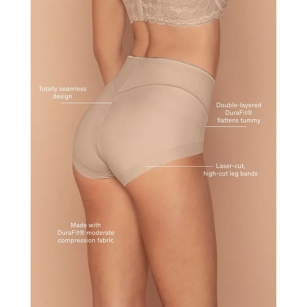High Waisted Sheer Lace Shaper Panty
