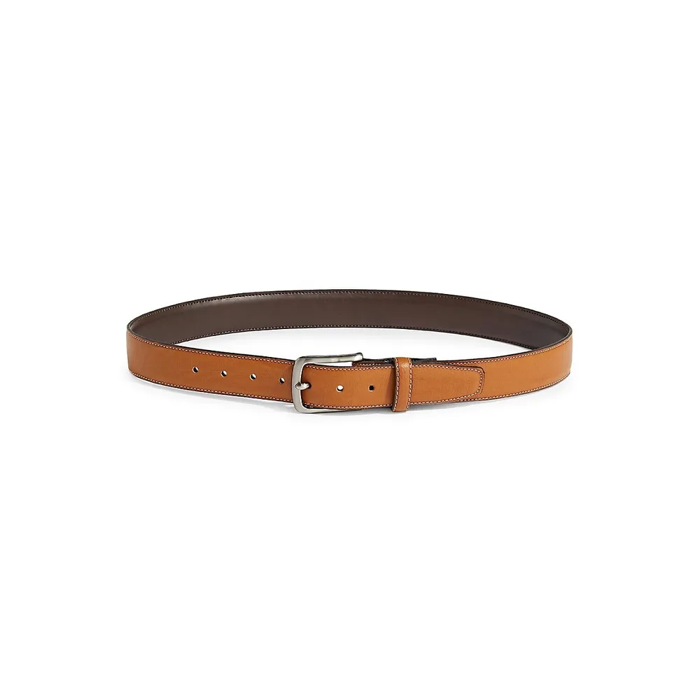 Feather Edge Stretch Leather Belt