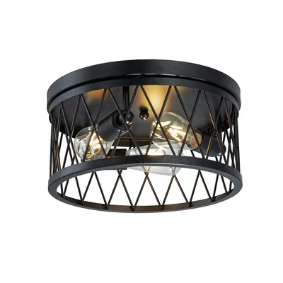 3-light Ceiling Light, 13.8'' Diameter, From The Sweden Collection, Black