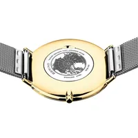 Men's Ultra Slim Stainless Steel Watch In Yellow Gold/silver
