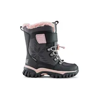 Kid's Toasty Faux Fur-Trim Nylon Snow Boots