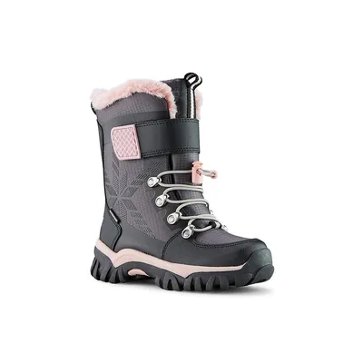 Kid's Toasty Faux Fur-Trim Nylon Snow Boots