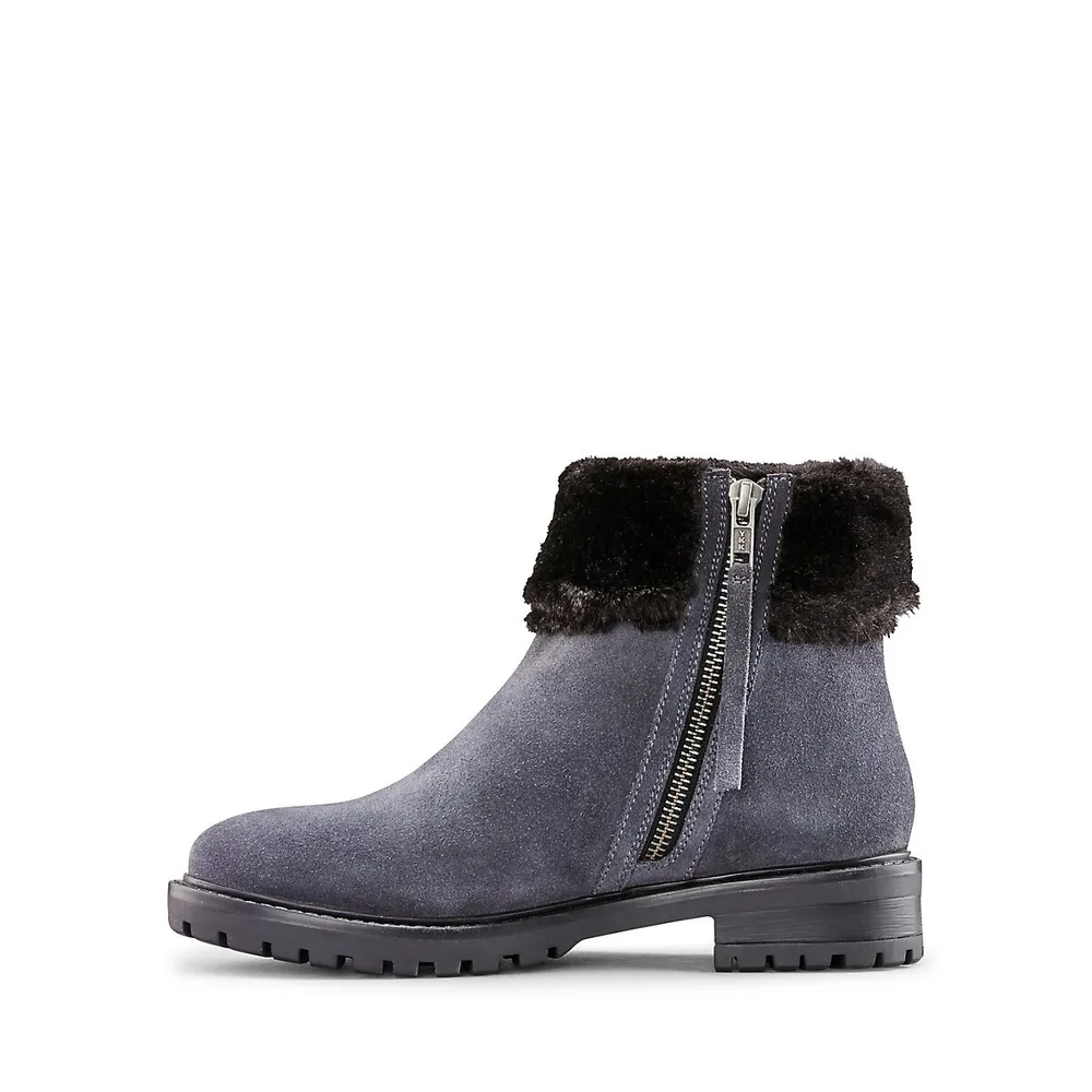 Montaigne Faux Shearling-Lined PVC Rain Boot