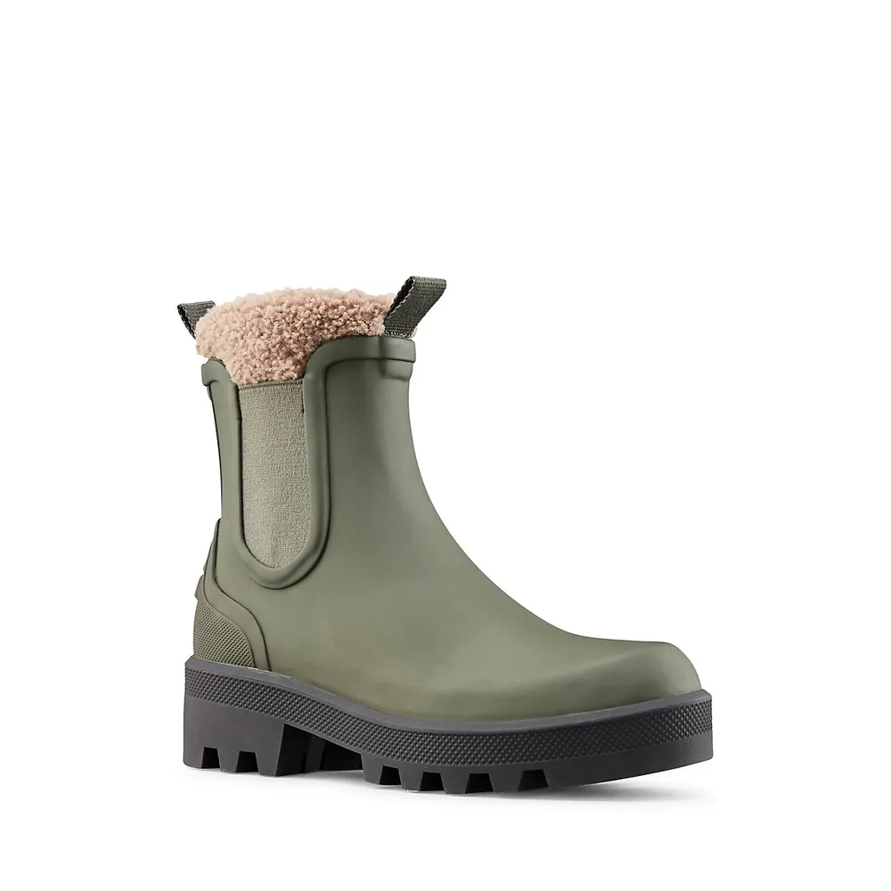 Women's Ignite Faux Fur Trim Rubber Boots