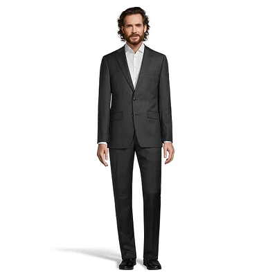 Extreme-Slim Fit Wool-Blend Pinstripe Suit