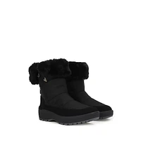 Valentina Waterproof Nylon, Suede & Faux Fur Alpine Boots