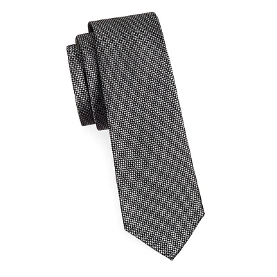 Textured Silk Slim Tie