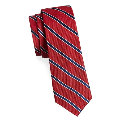 Striped Silk Slim Tie