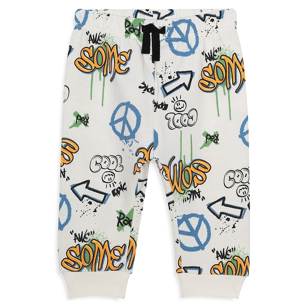 Baby's 2-Piece Grafitti-Print Jogger Set