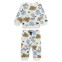 Baby's 2-Piece Grafitti-Print Jogger Set