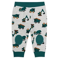 Baby Boy's Truck-Print Pyjama Long-Sleeve Top, Joggers & Toque Set