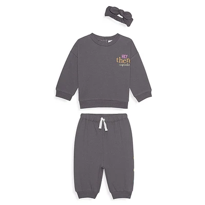 Baby's 3-Piece Themed Jogger Set