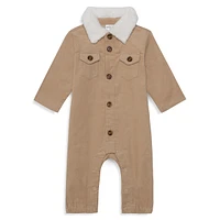 Baby Boy's 2-Piece Corduroy Playsuit & Socks Set