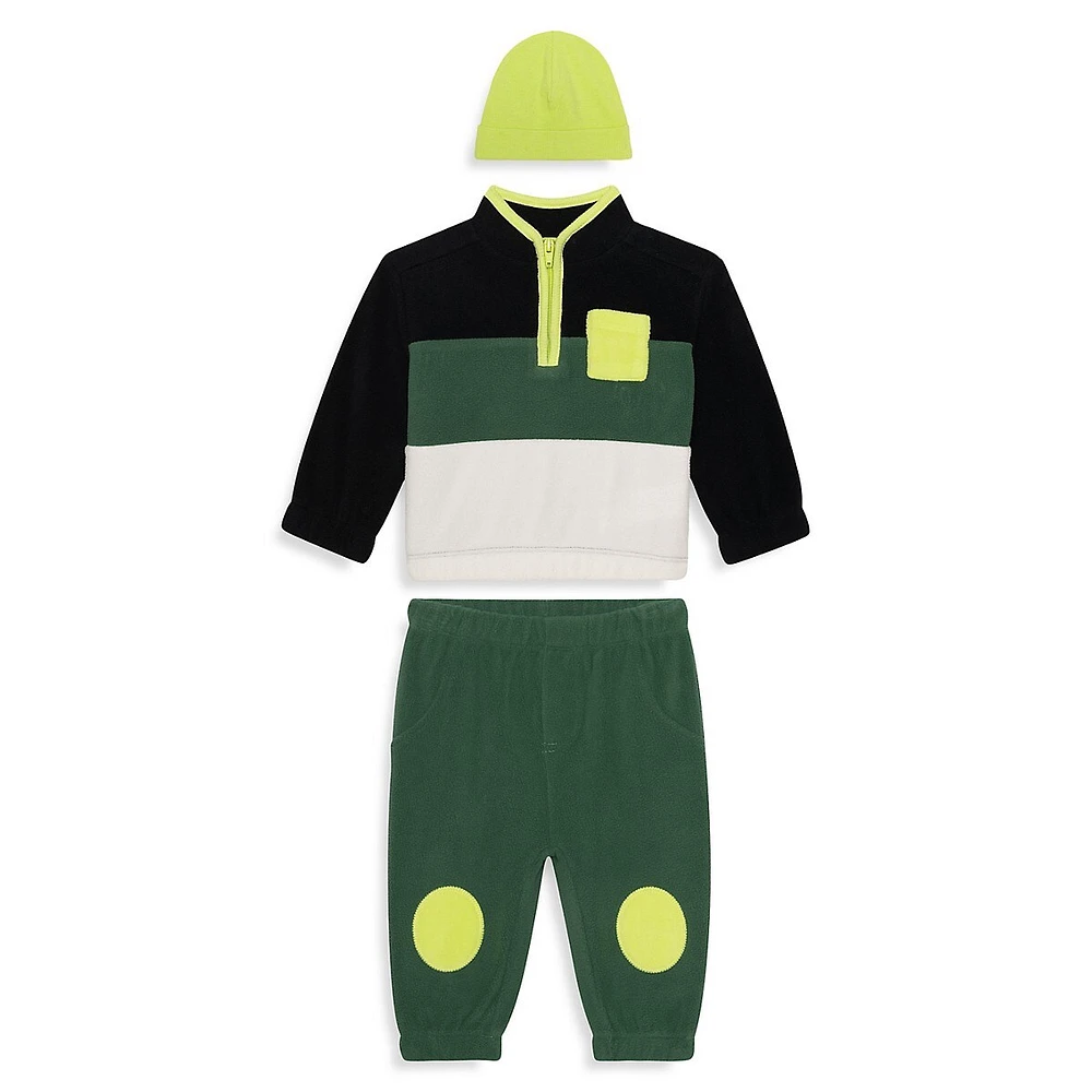 Baby Boy's 3-Piece Hat, Sweatshirt & Joggers Set