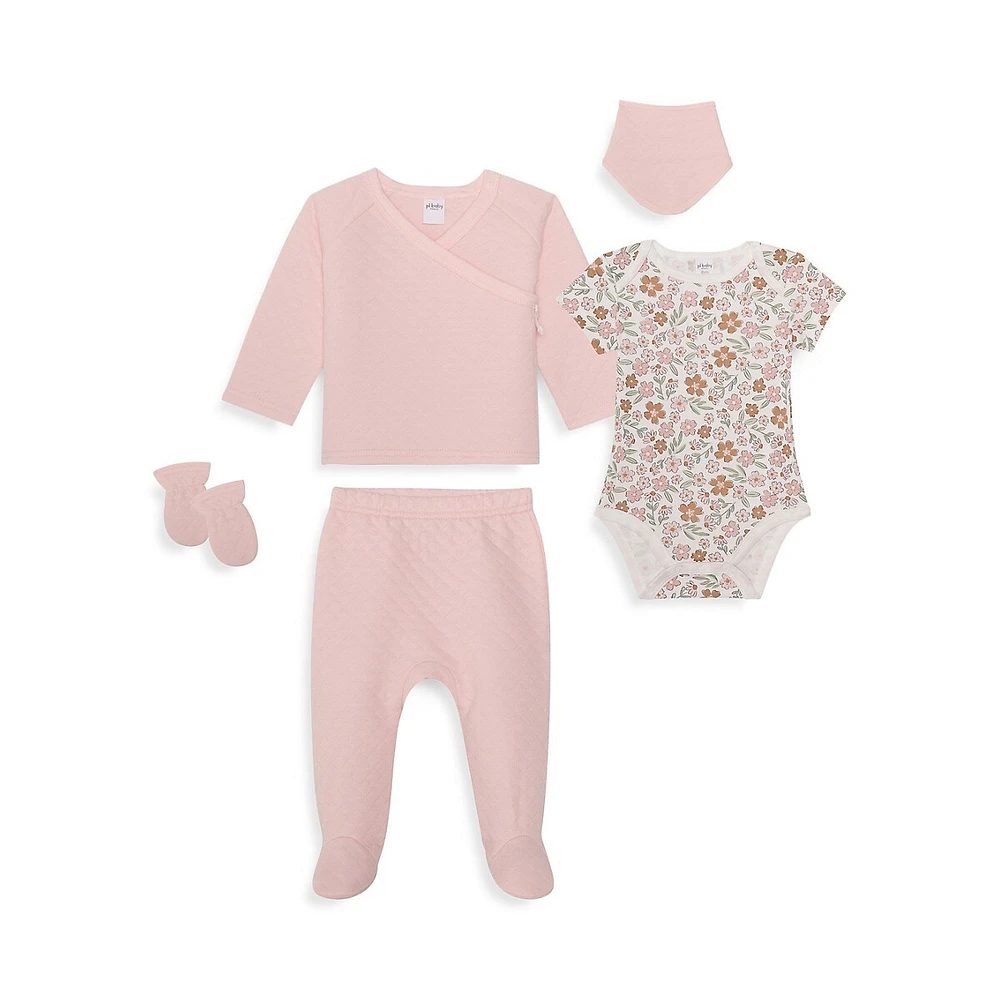 Baby Girl's 5-Piece Take Me Home Set