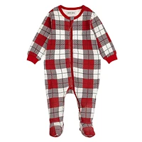 Baby's Holiday Plaid Footed Sleeper