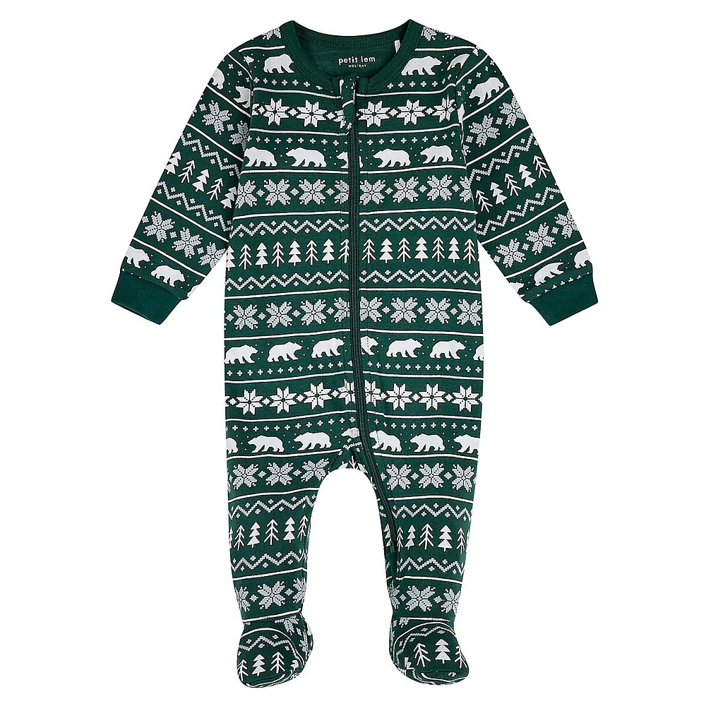 Baby's Holiday Fair Isle Footed Sleeper