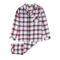 Men's 2-Piece Holiday Plaid Notch-Collar Pyjama Set