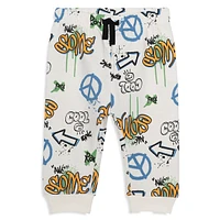 Little Boy's 2-Piece Graffiti-Print Jogger Set