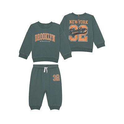 Little Boy's 2-Piece Brooklyn New York Joggers Set