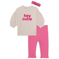 Little Girl's 3-Piece Tunic, Leggings & Headband Set