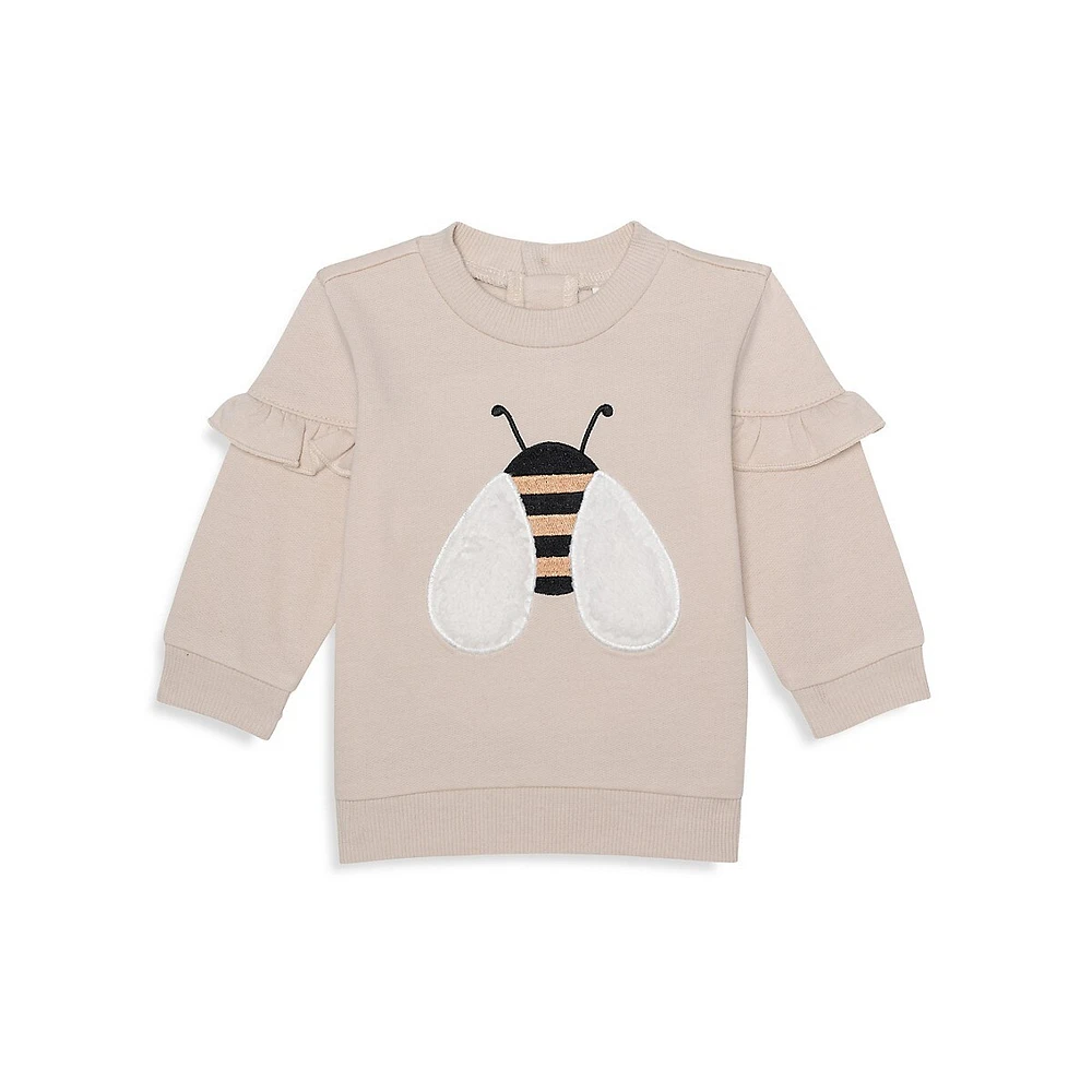 Little Girl's 2-Piece Bumble Bee-Print Jogger Set