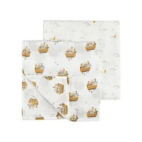 Baby's 2-Pack Printed Swaddle Blankets