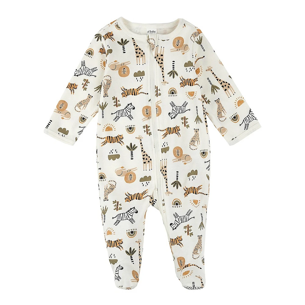 Baby's Long-Sleeve Footed Sleepers 2-Pack