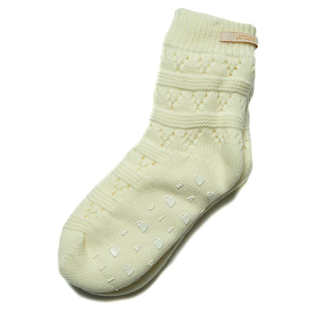 Women's Pointelle Crew Slipper Socks