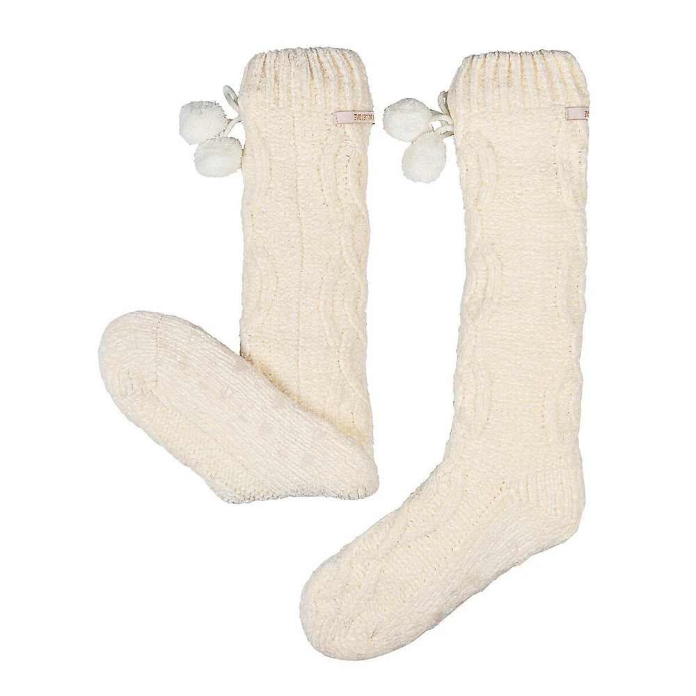 Women's Chenille Crew Slipper Socks