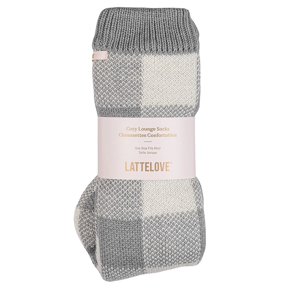 Women's Buffalo Check Crew Slipper Socks