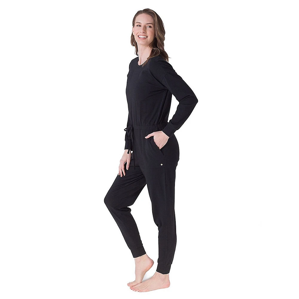 Long-Sleeve Jogger Jumpsuit