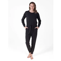 Long-Sleeve Jogger Jumpsuit