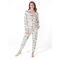 2-Piece Notch-Collar & Joggers Pyjama Set