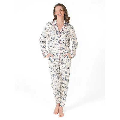 2-Piece Notch-Collar & Joggers Pyjama Set