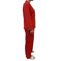 2-Piece Notch-Collar & Pants Pyjama Set