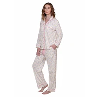 Ensemble pyjama 2 pièces avec col cranté et pantalon