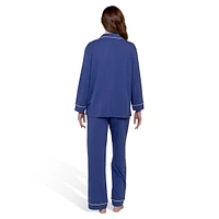 2-Piece Notch-Collar & Pants Pyjama Set