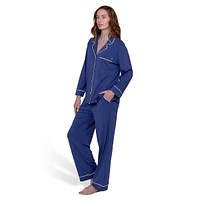 2-Piece Notch-Collar & Pants Pyjama Set