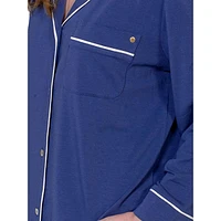 2-Piece Notch-Collar & Pants Pyjama Set