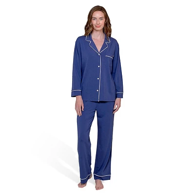 2-Piece Notch-Collar & Pants Pyjama Set
