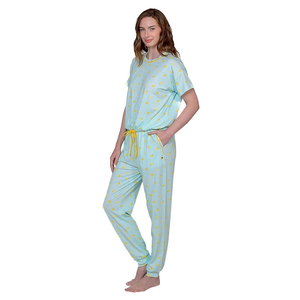 2-Piece Drawstring T-Shirt & Jogger Pyjama Set