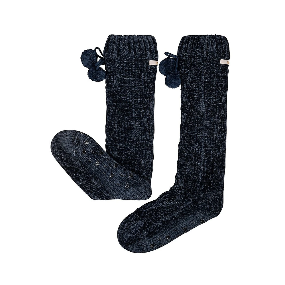 Women's Chenille Crew Slipper Socks