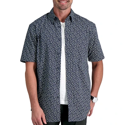 Mini Leaf-Print Short-Sleeve Shirt