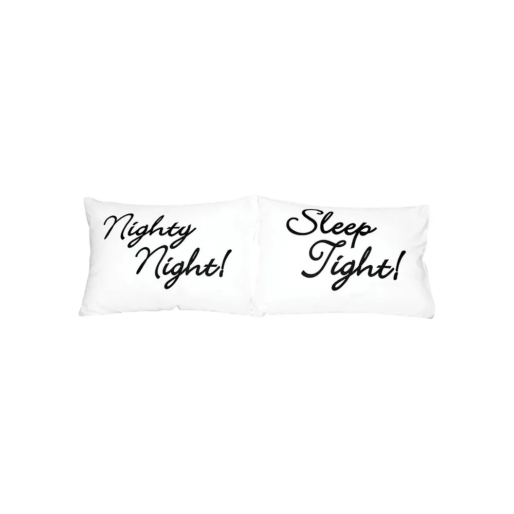 Pillowtalk Nighty Night 2-Piece Pillow Sham Set