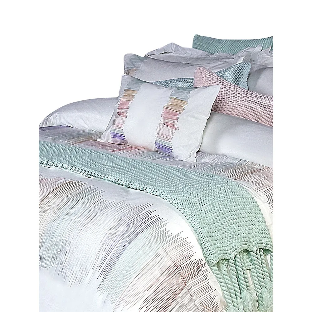 Meyne Embroidered 220-Thread Count Cotton Duvet Cover