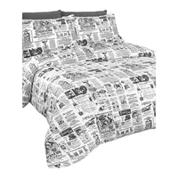 Classified Cotton Duvet Cover & Pillow Shams Set