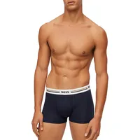 3-Pack Logo-Waistband Stretch-Cotton Trunks