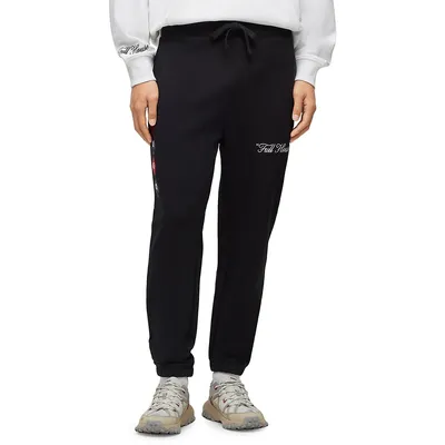 Duttocks Joggers With Playing-Card Artwork