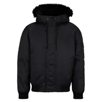 Faux Fur-Lined Hood Padded Jacket